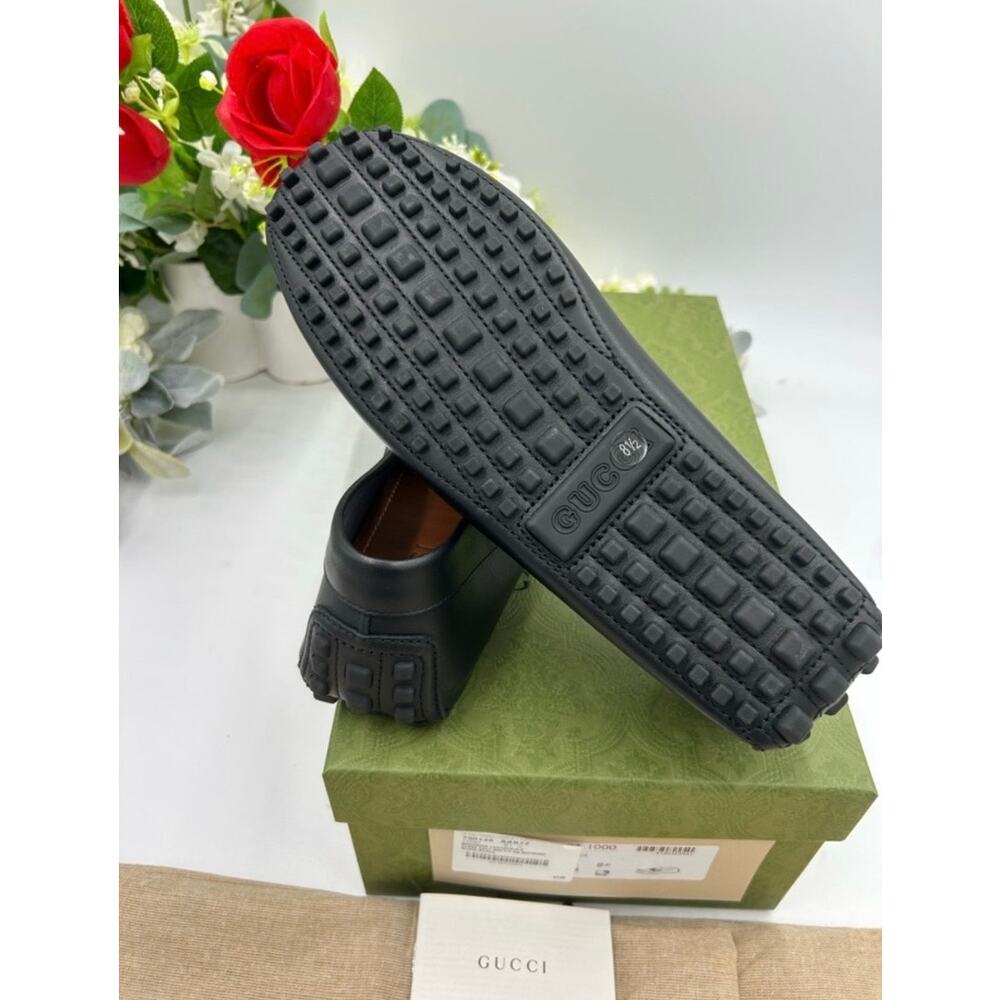 Men's Gucci interlocking G driver loafers size 8.5 fits 9 US made in Italy - Picture 8 of 9
